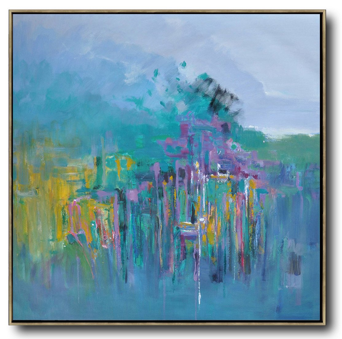 Hand-painted oversized Abstract Landscape Oil Painting by Jackson art posters for sale